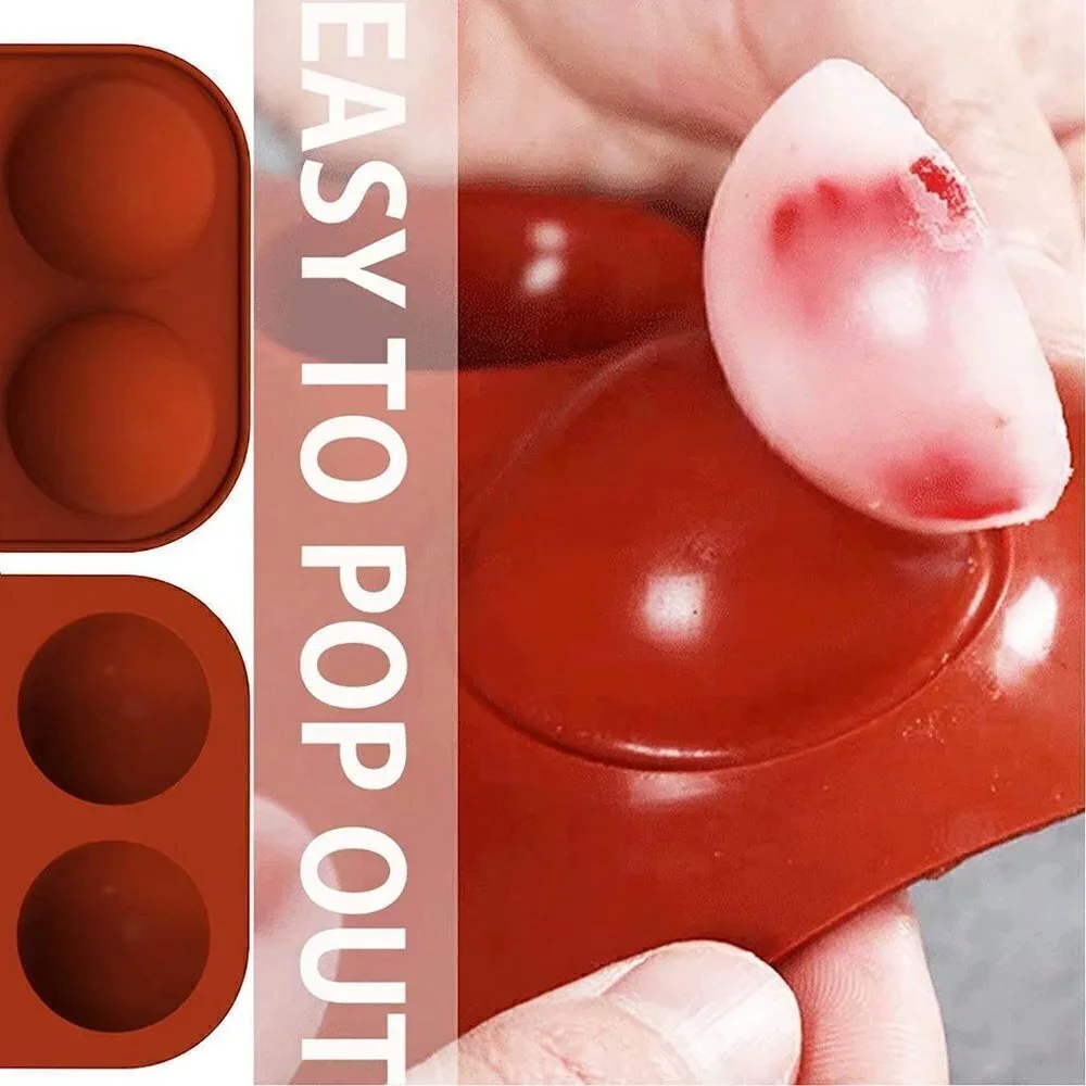 SILICONE SEMI SPHERE BAKING MOLDS SET OF 4